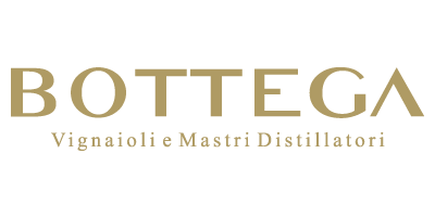 Logo der Marke Bottega, bekannt für italienische Weine und Spirituosen, in goldener Schrift auf transparentem Hintergrund. Exklusive Weine und Spirituosen von Bottega genießen!