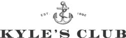 Kyle's Club Logo mit stilisiertem Anker und Schriftzug im Vintage-Design. Neben dem Anker steht EST. 1892.