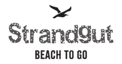Strandgut Logo Strandgut Logo mit Möwe – Markenauftritt des Ready-to-Drink-Labels Strandgut mit dem Slogan ‚Beach to go‘ für Weinschorle und Fruchtbrise.